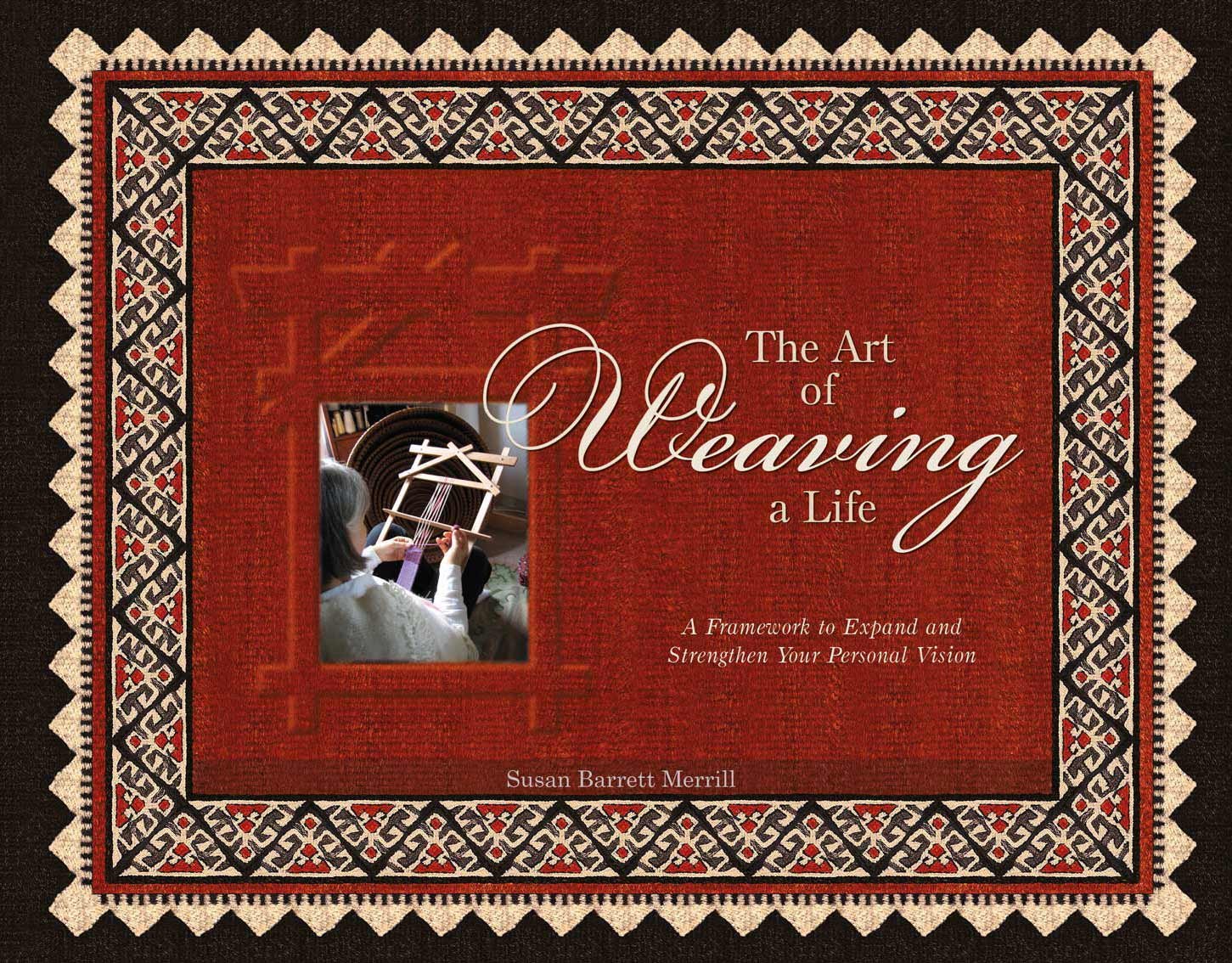 Weaving a Life red woven book cover